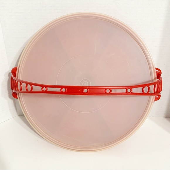 Vintage Tupperware 6 Sections Divided Party Susan Serving Relish Carrier Handle - Picture 4 of 13